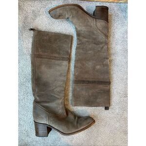 SARTORE Paris knee high suede boots, Sz 7.5/38, $885